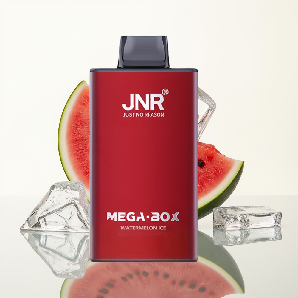 JNR Mega Box 25000 Puffs Wegwerp Vape Watermeloen IJs – 30ml E-liquid, 850mAh, Dual Mesh Coil