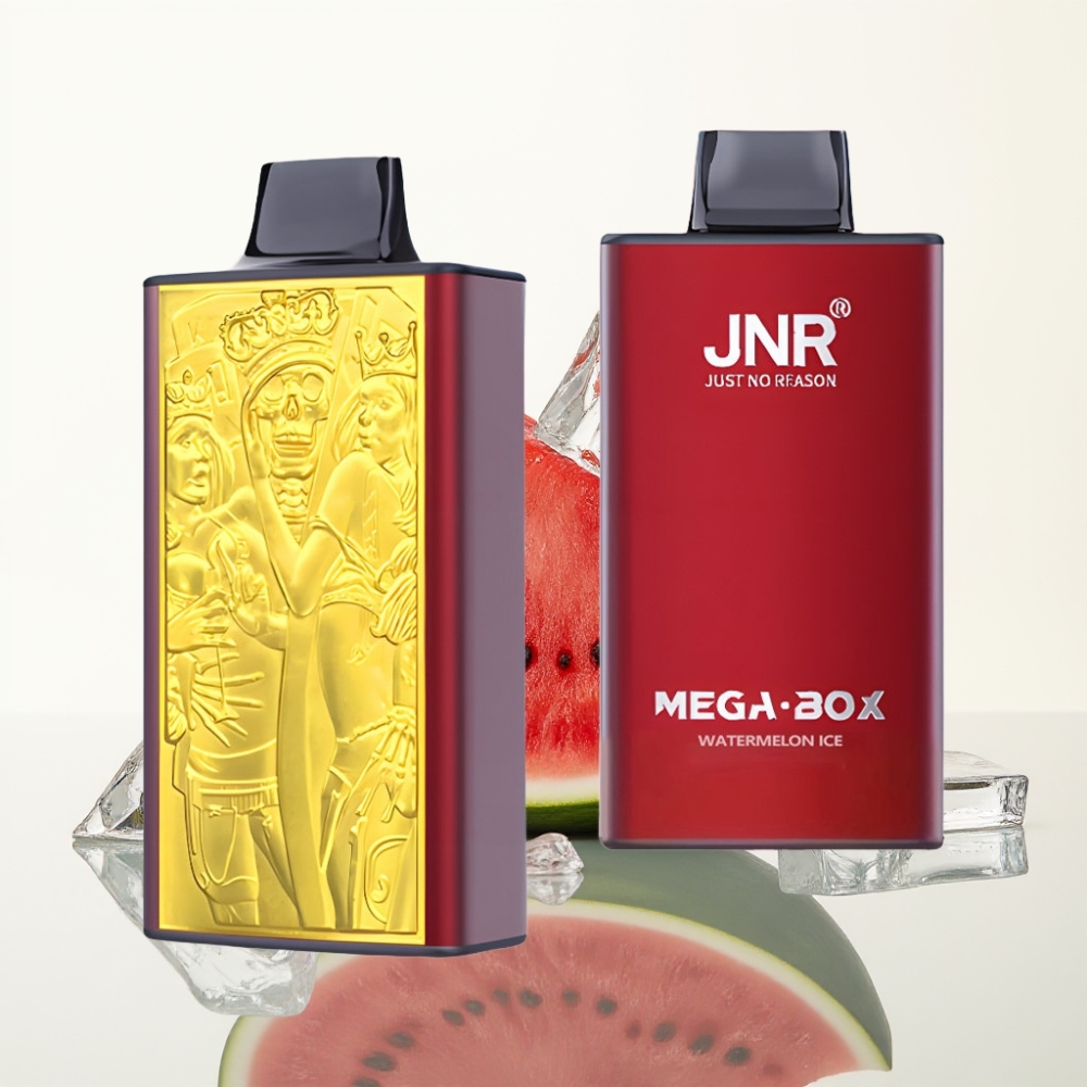 JNR Mega Box 25000 Puffs Wegwerp Vape Watermeloen IJs – 30ml E-liquid, 850mAh, Dual Mesh Coil