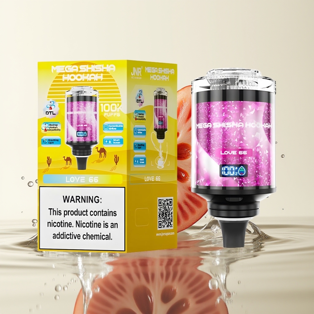JNR Mega Shisha Hookah 100K Desktop 60ml Type-C Liefde 66