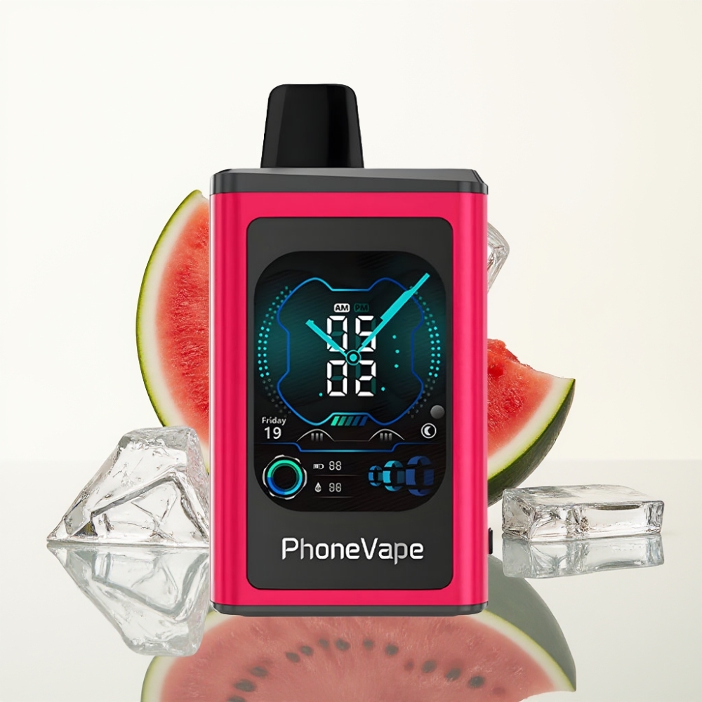 JNR PhoneVape 30000 puffs Wegwerp Vape Watermeloen Ijs Turbo Mode App Controlled Full Display