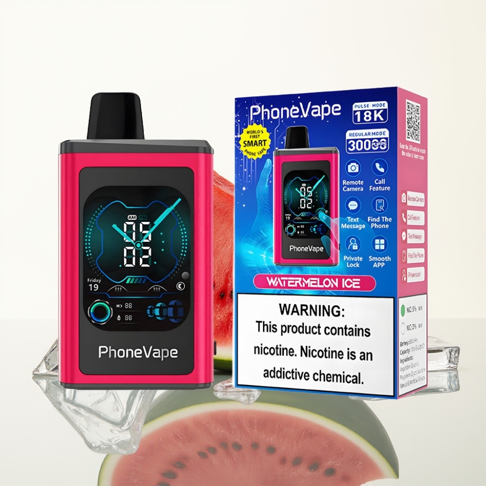 JNR PhoneVape 30000 puffs Wegwerp Vape Watermeloen Ijs Turbo Mode App Controlled Full Display