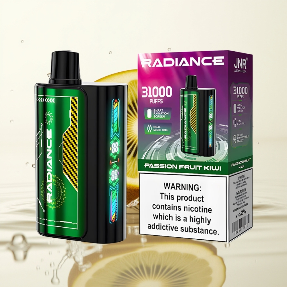 JNR Radiance 31000 Puffs 28ml Dual Mesh Coil Passievrucht Kiwi