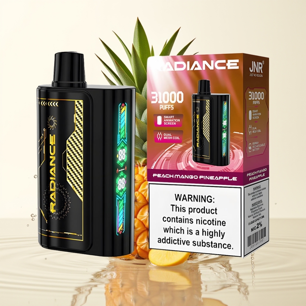 JNR Radiance 31000 Puffs 28ml Dual Mesh Peach Mango Ananas Wegwerp Vape