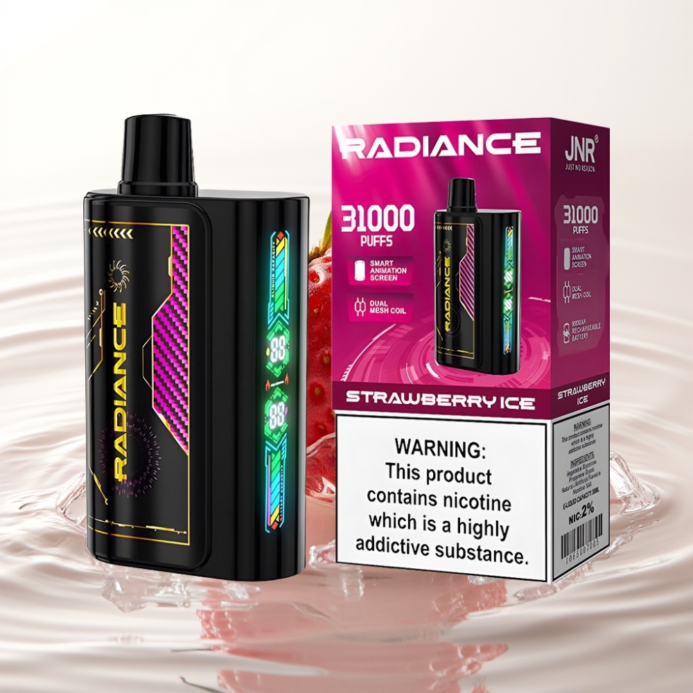 JNR Radiance 31000 Puffs Dual Mesh 950mAh Aardbei IJs