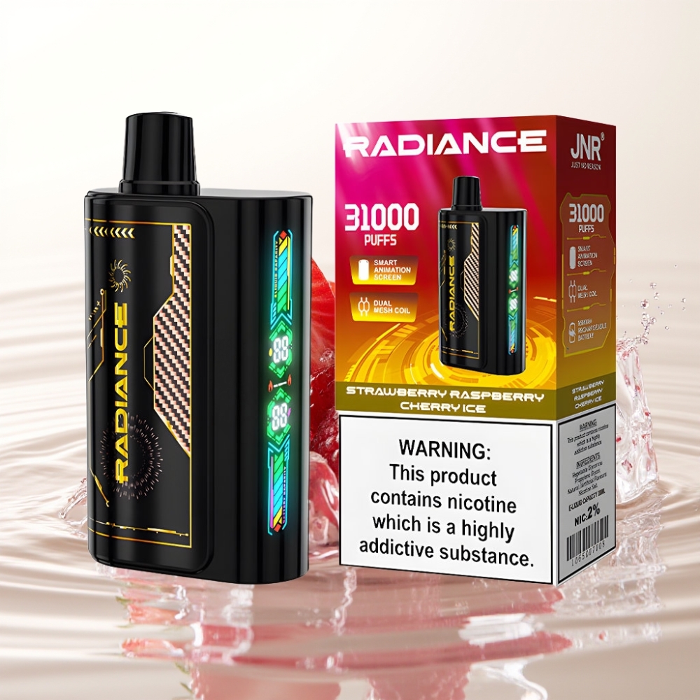 JNR Radiance 31000 Puffs Dual Mesh 950mAh Type-C AARDBEI FRAMBOOS KERS IJS