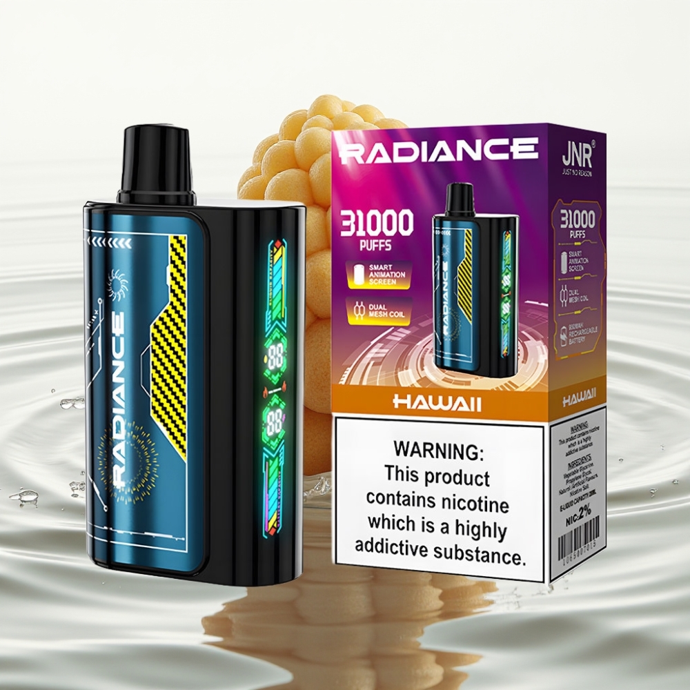 JNR Radiance 31000 Puffs Wegwerp Vape Hawaii 28ml Dual Mesh 950mAh Type-C
