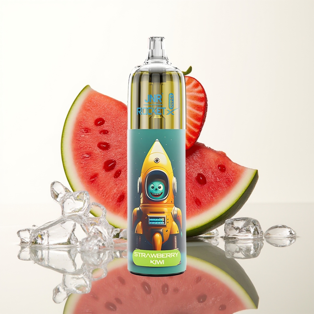 JNR Rocket-X 12400 Puffs Wegwerp Vape Aardbei Watermeloen IJs met RGB Lights & Adjustable Airflow