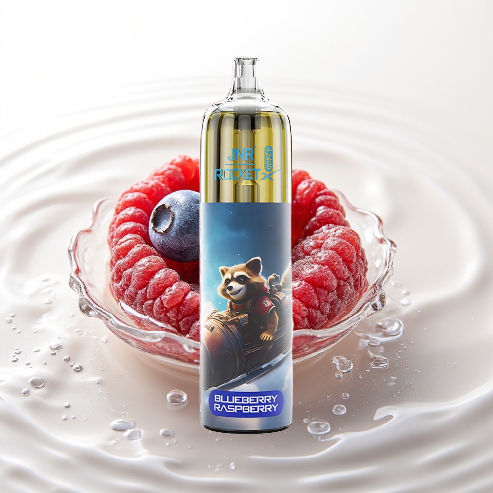 JNR Rocket-X 12400 Puffs Wegwerp Vape Blauwe Bes Framboos met RGB Licht & Type-C Opladen