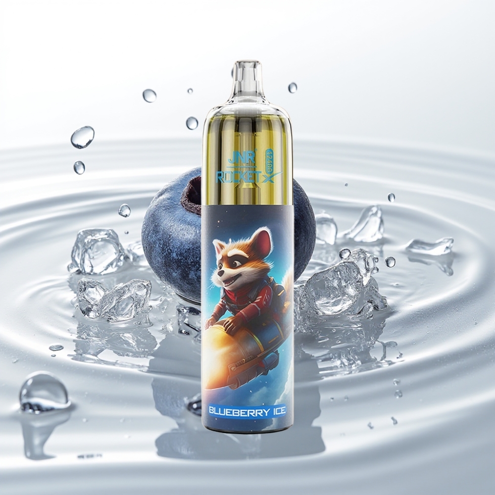 JNR Rocket-X 12400 Puffs Wegwerp Vape Blauwe Bes Ijs met RGB Lights & Adjustable Airflow