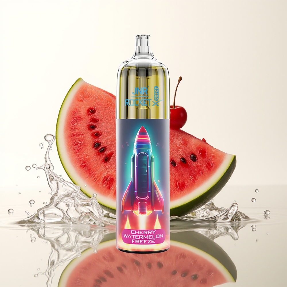 JNR Rocket-X 12400 Puffs Wegwerp Vape Kersen Watermeloen Freeze met RGB Licht & Ajusteerbare Airflow