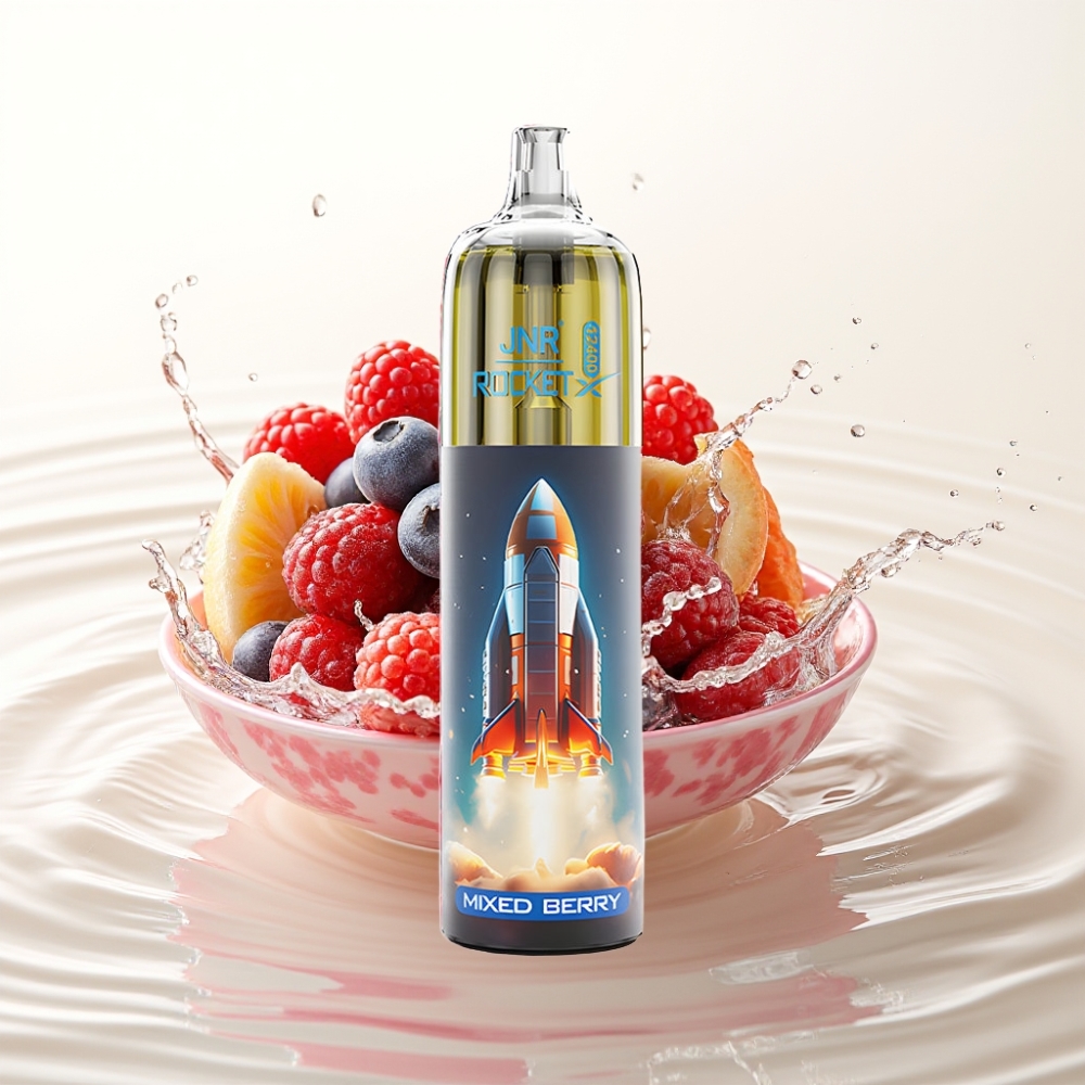 JNR Rocket-X 12400 Puffs Wegwerp Vape Met Gemengde Bessen, RGB-verlichting, 850mAh, Type-C