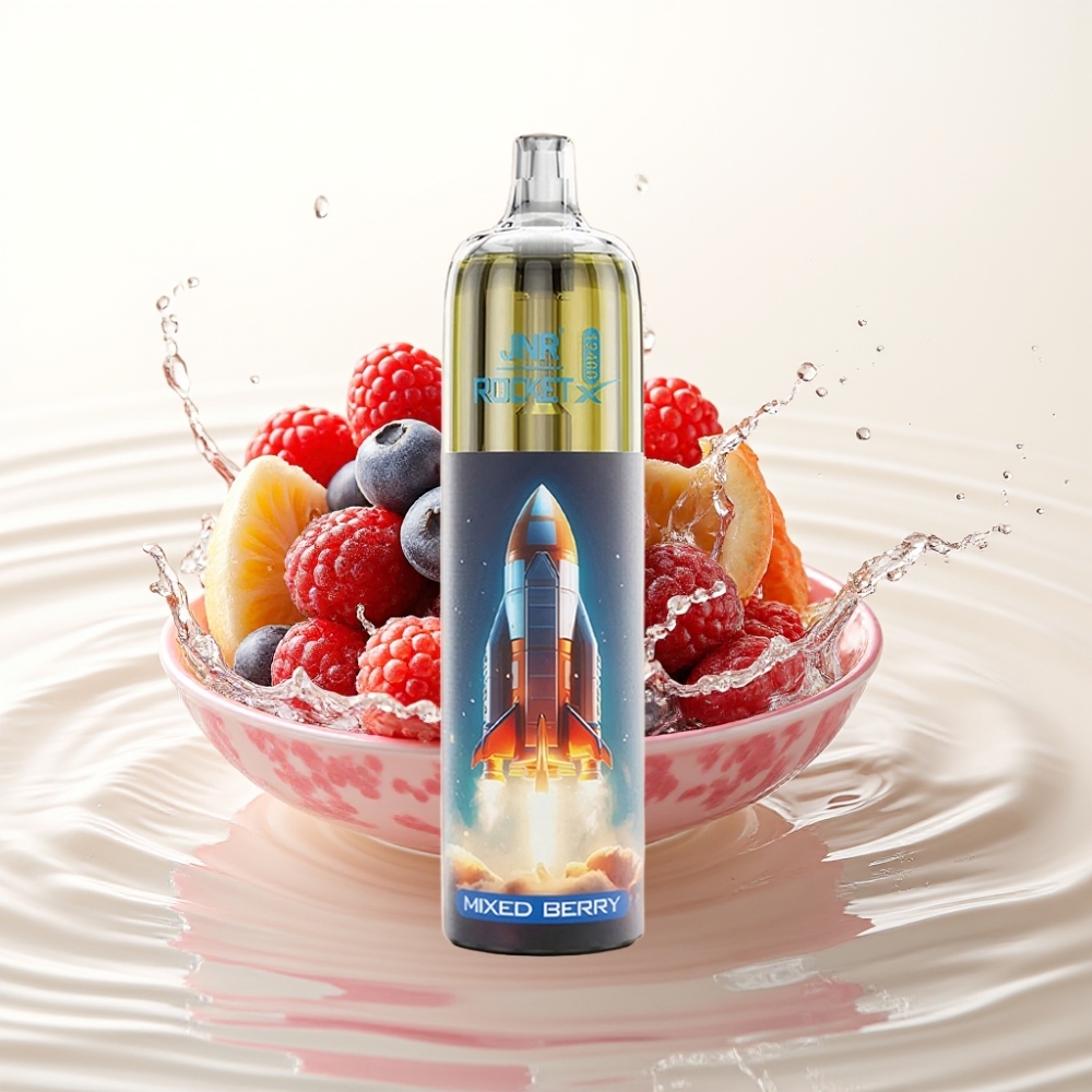 JNR Rocket-X 12400 Puffs Wegwerp Vape Met Gemengde Bessen, RGB-verlichting, 850mAh, Type-C