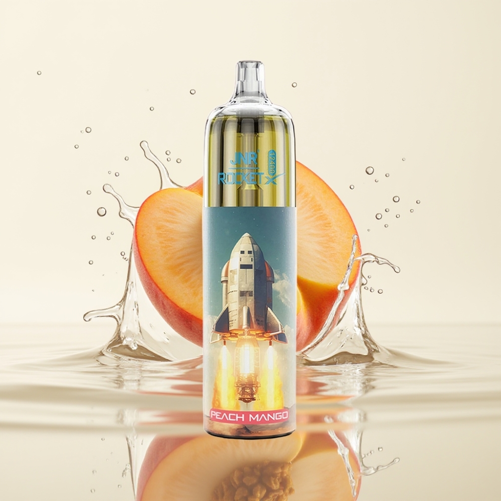JNR Rocket-X 12400 Puffs Wegwerp Vape Peach Mango met RGB-verlichting, 850mAh & Type-C