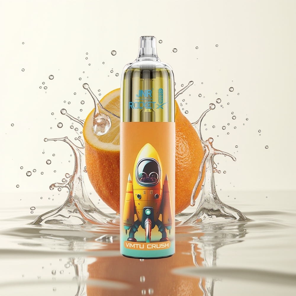 JNR Rocket-X 12400 Puffs Wegwerp Vape Vimtu Crush met RGB-verlichting, 1.2ohm Mesh Coil & Type-C Opladen