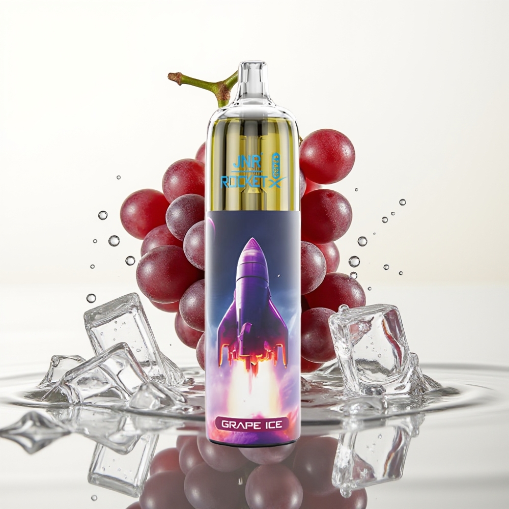 JNR Rocket-X 12400 Puffs Wegwerp Vape with RGB Lights & Grape IJs, 25ml, Type-C