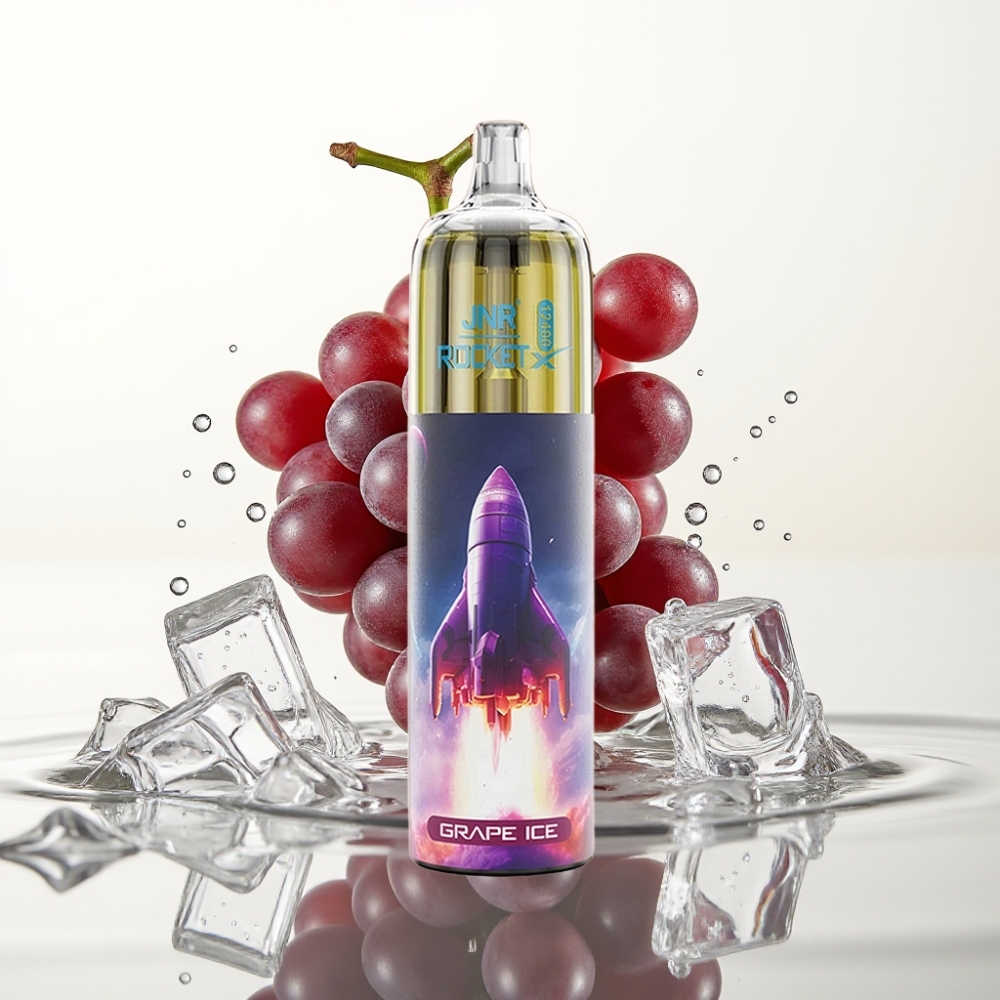 JNR Rocket-X 12400 Puffs Wegwerp Vape with RGB Lights & Grape IJs, 25ml, Type-C