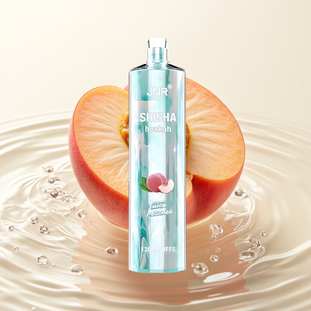 JNR Shisha Hookah 12000 Puffs 24ml 0.6 Ohm Juicy Peaches