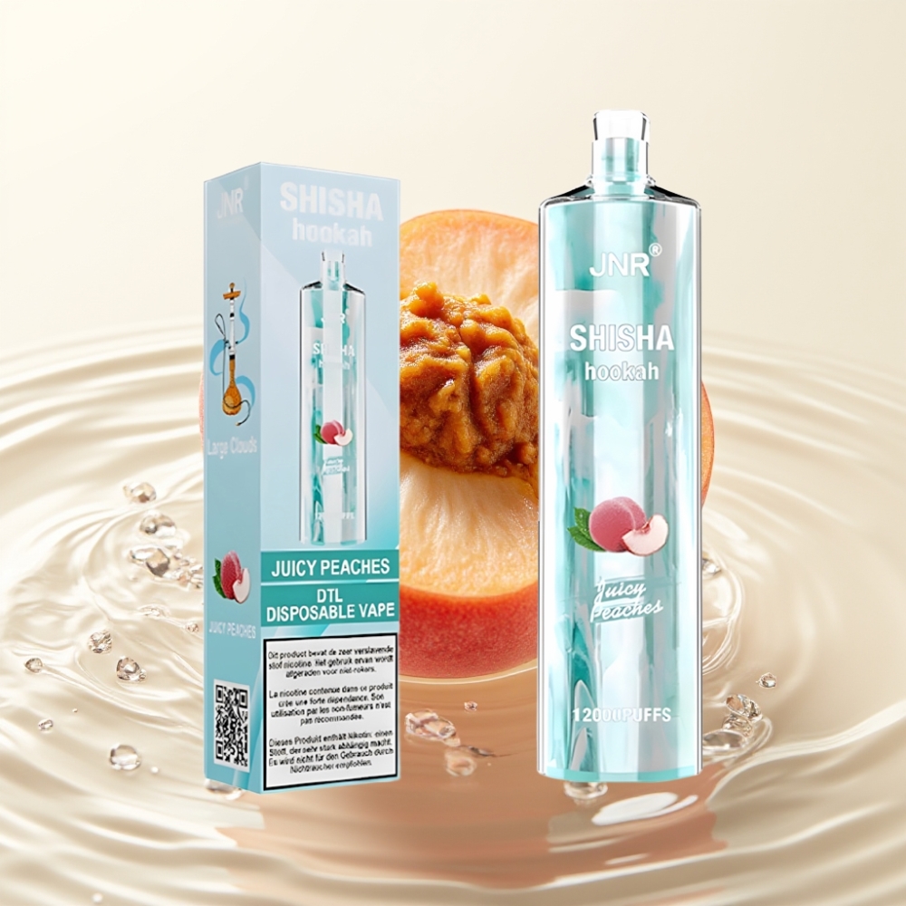 JNR Shisha Hookah 12000 Puffs 24ml 0.6 Ohm Juicy Peaches