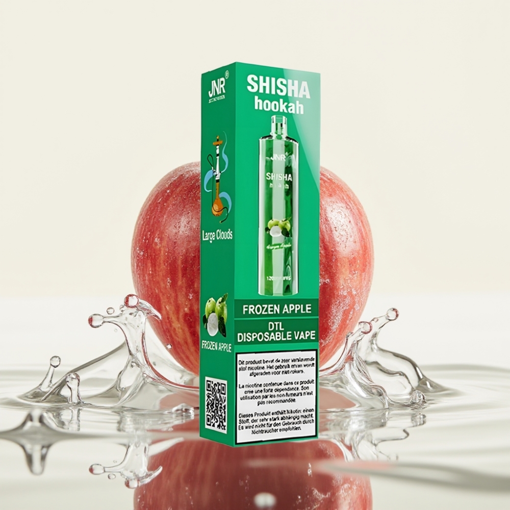 JNR Shisha Hookah 12000 Puffs Wegwerp Vape 750mAh 24ml Frozen Appel