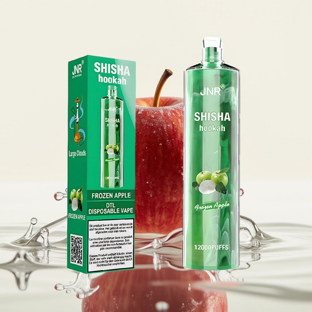 JNR Shisha Hookah 12000 Puffs Wegwerp Vape 750mAh 24ml Frozen Appel