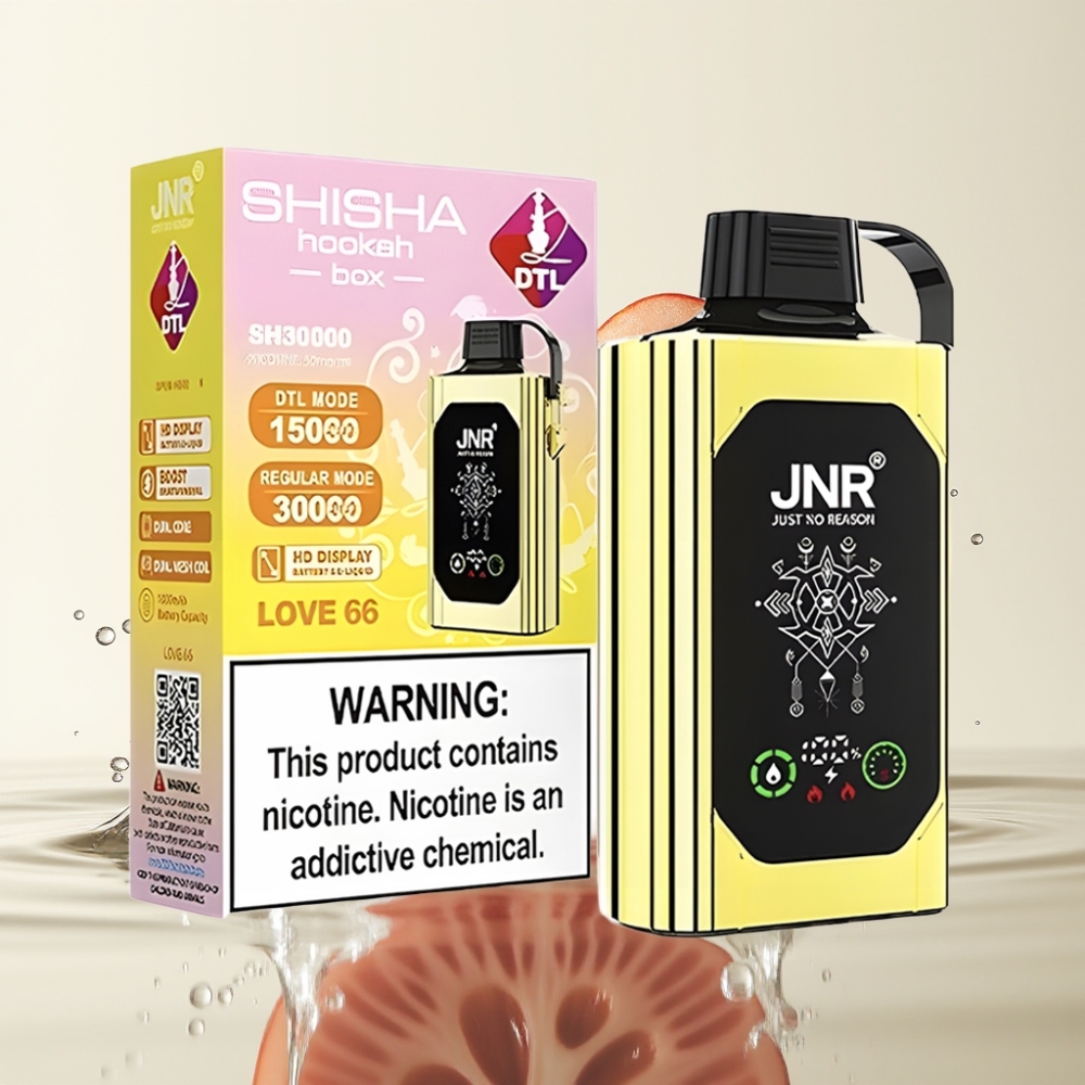 JNR Shisha Hookah Box 20500 Puffs HD Display 25ml Love 66