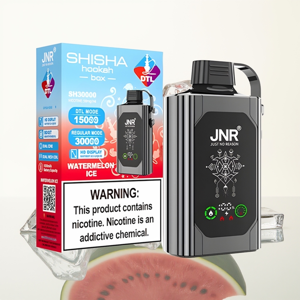 JNR Shisha Hookah Box 20500 Puffs HD Display 25ml Watermeloen IJs Type-C 1000mAh