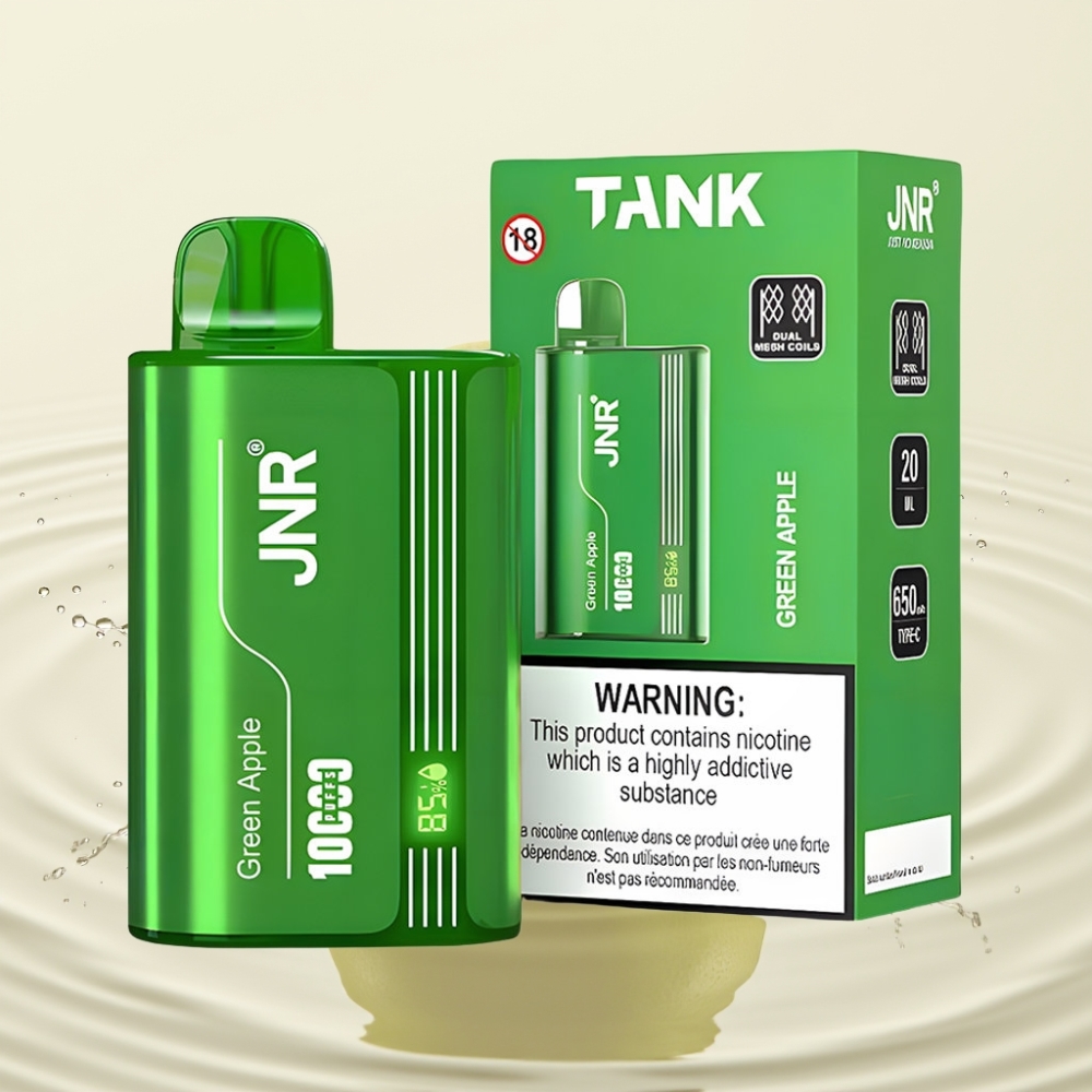 JNR Tank 10000 Puffs Wegwerp Vape Groene Appel Perzik Peer Met Digitale Display & Type-C Opladen