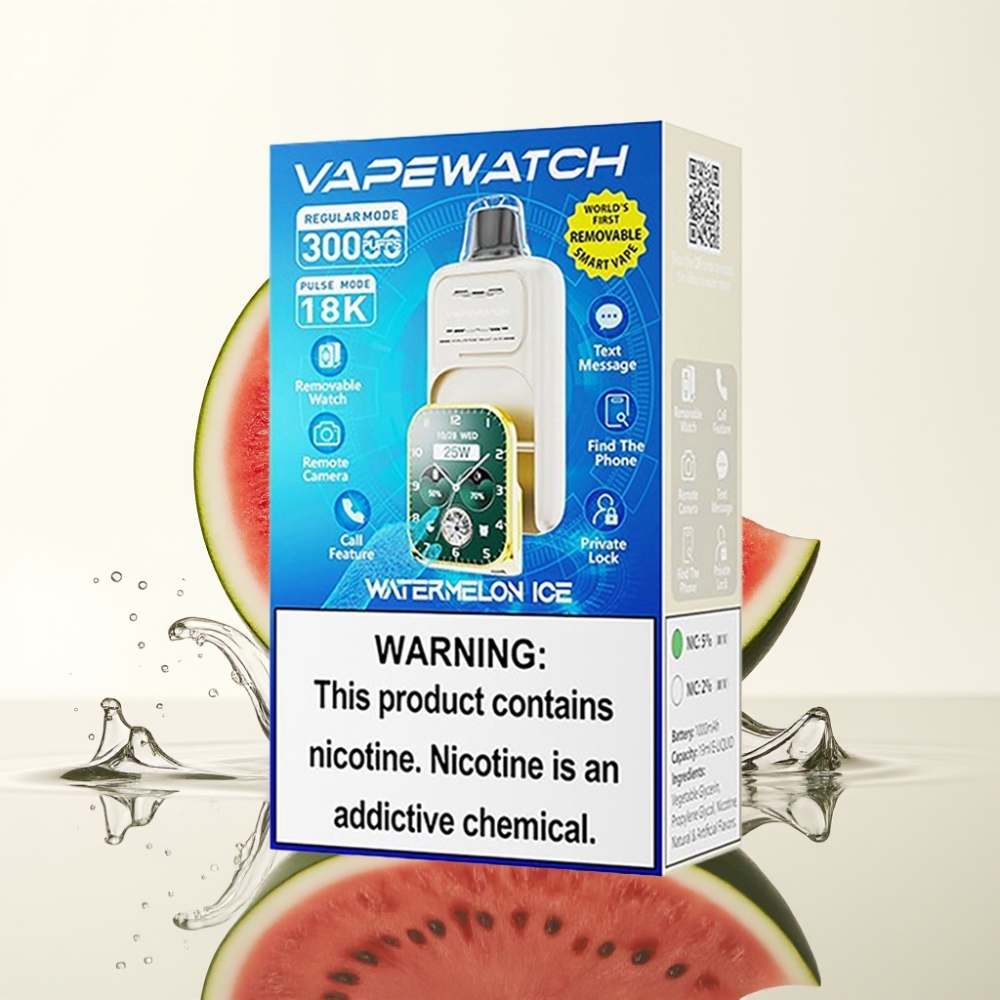 JNR VapeWatch 30000 Puffs 19mL 5% Dual Mesh Coil Watermeloen IJs Type-C