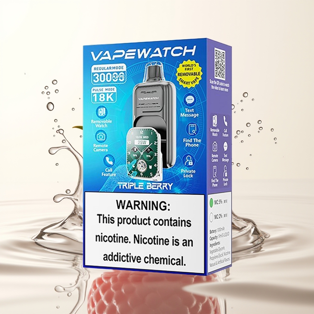 JNR VapeWatch 30000 Puffs 19mL Dual Mesh Coil Type-C Triple Berry