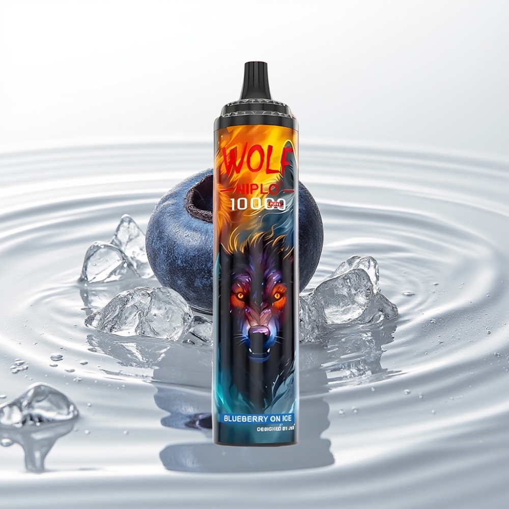 JNR Wolf Niplo 10000 Puffs 20ml 5% Type-C Blauwe Bes Op Ijs