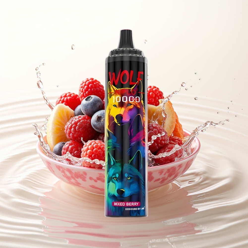 JNR Wolf Niplo 10000 Puffs 20ml Mixed Berry Mesh 1.0 Ohm Type-C