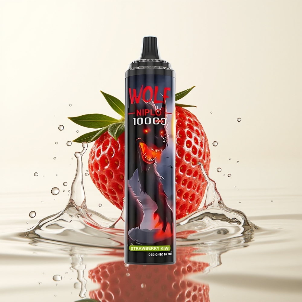JNR Wolf Niplo 10000 Puffs 20ml Strawberry Kiwi Mesh 1.0 Ohm Type-C