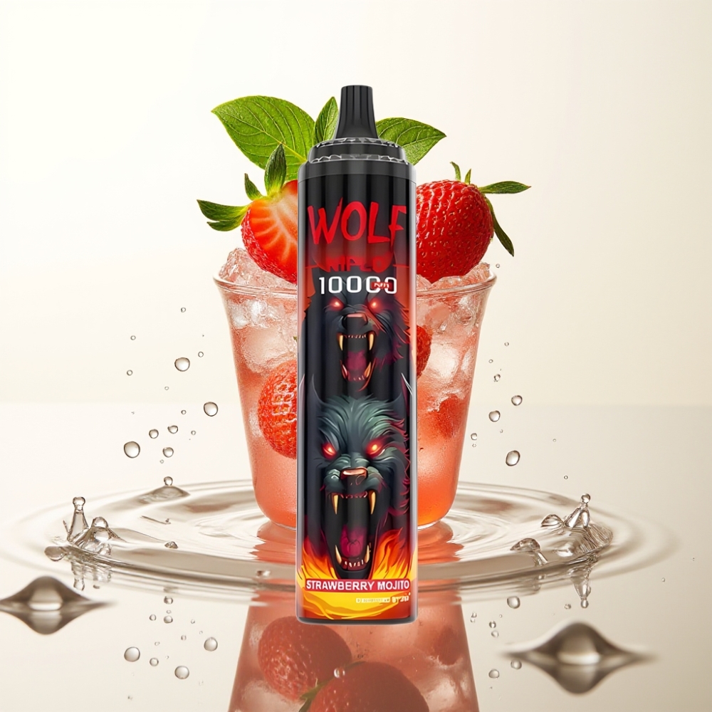 JNR Wolf Niplo 10000 Puffs 20ml Strawberry Mojito 650mAh Type-C