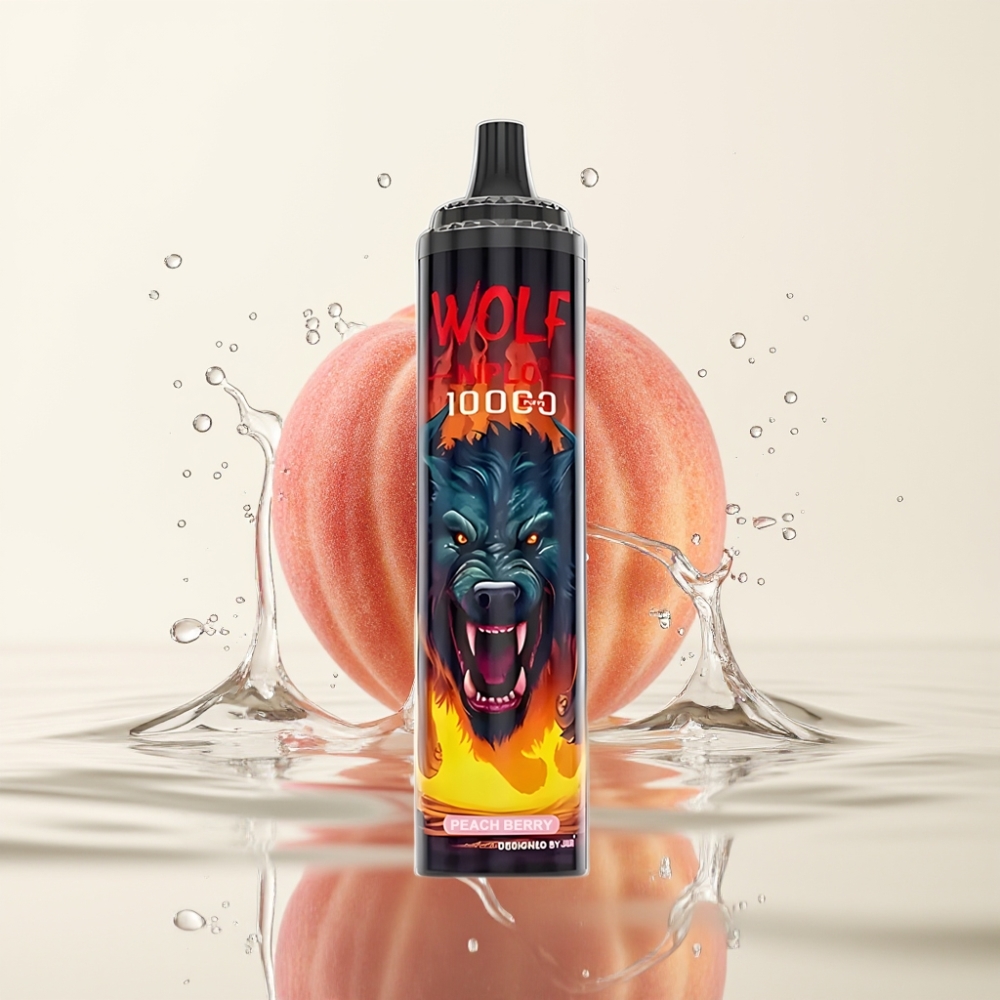 JNR Wolf Niplo 10000 Puffs Peach Berry 20ml 5% Type-C