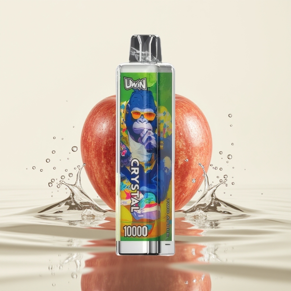 UWIN Crystal 10000 Puffs 18ml 650mAh Twee Appel RGB