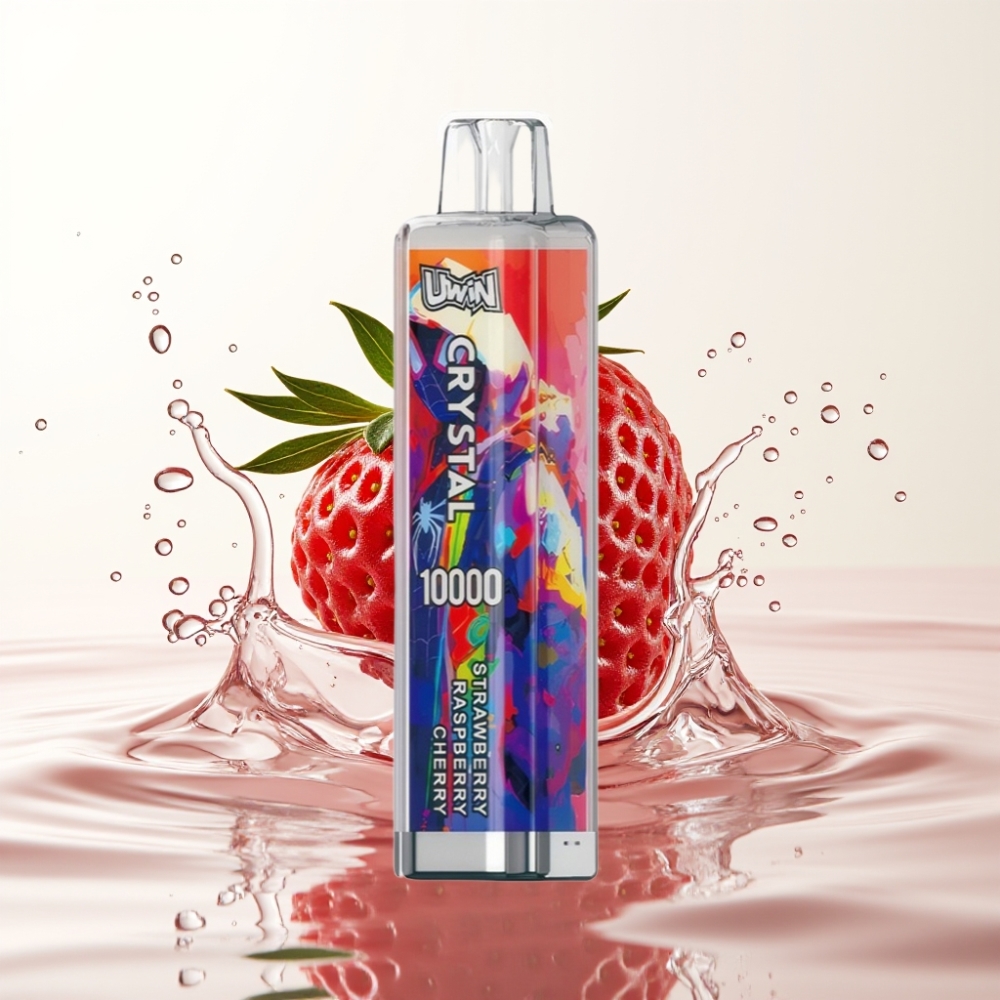 UWIN Crystal 10000 Puffs 18ml Aardbei Framboos Kers RGB Type-C Oplaadbaar