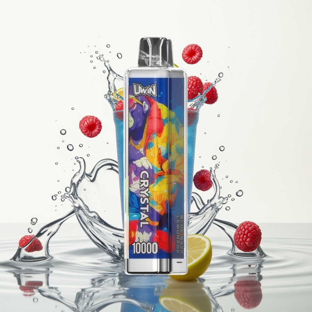 UWIN Crystal 10000 Puffs 18ml Blauwe Framboos Limonade RGB 0.8 Ohm Mesh