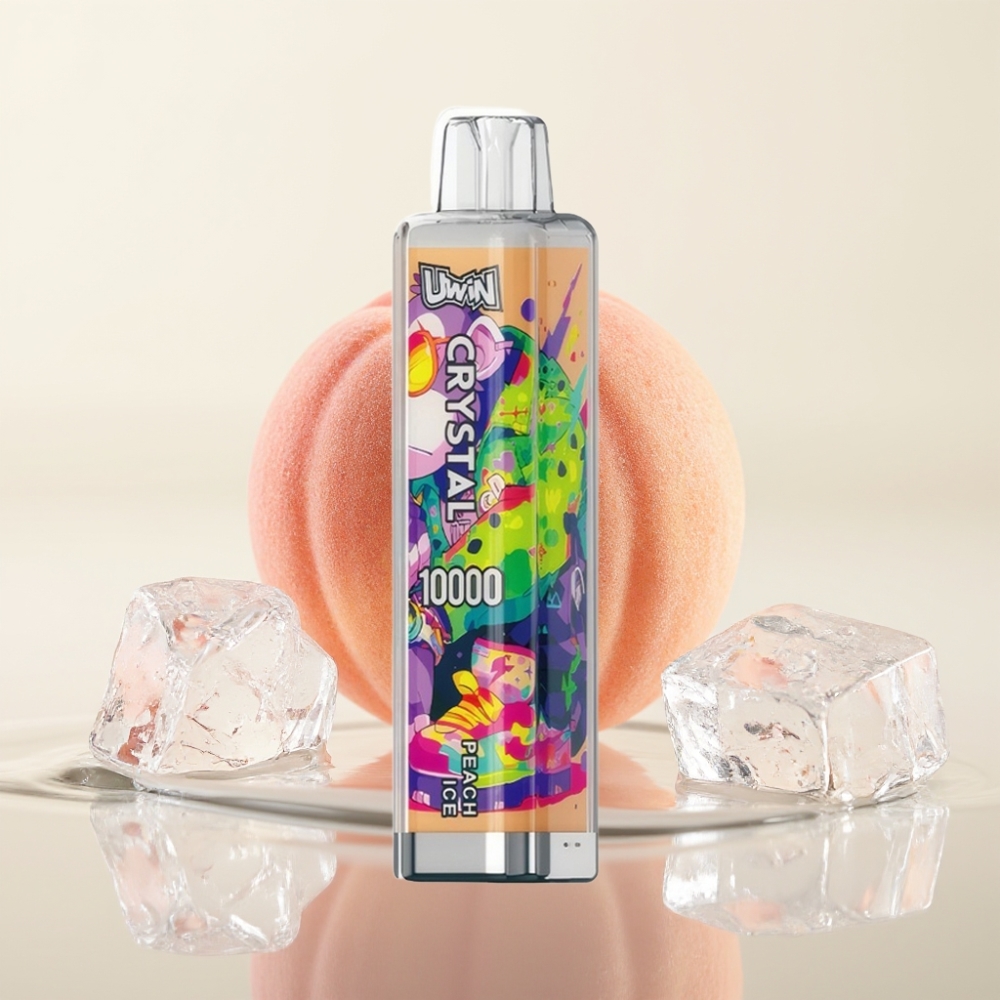 UWIN Crystal 10000 Puffs 18ml Perzik IJs Type-C RGB