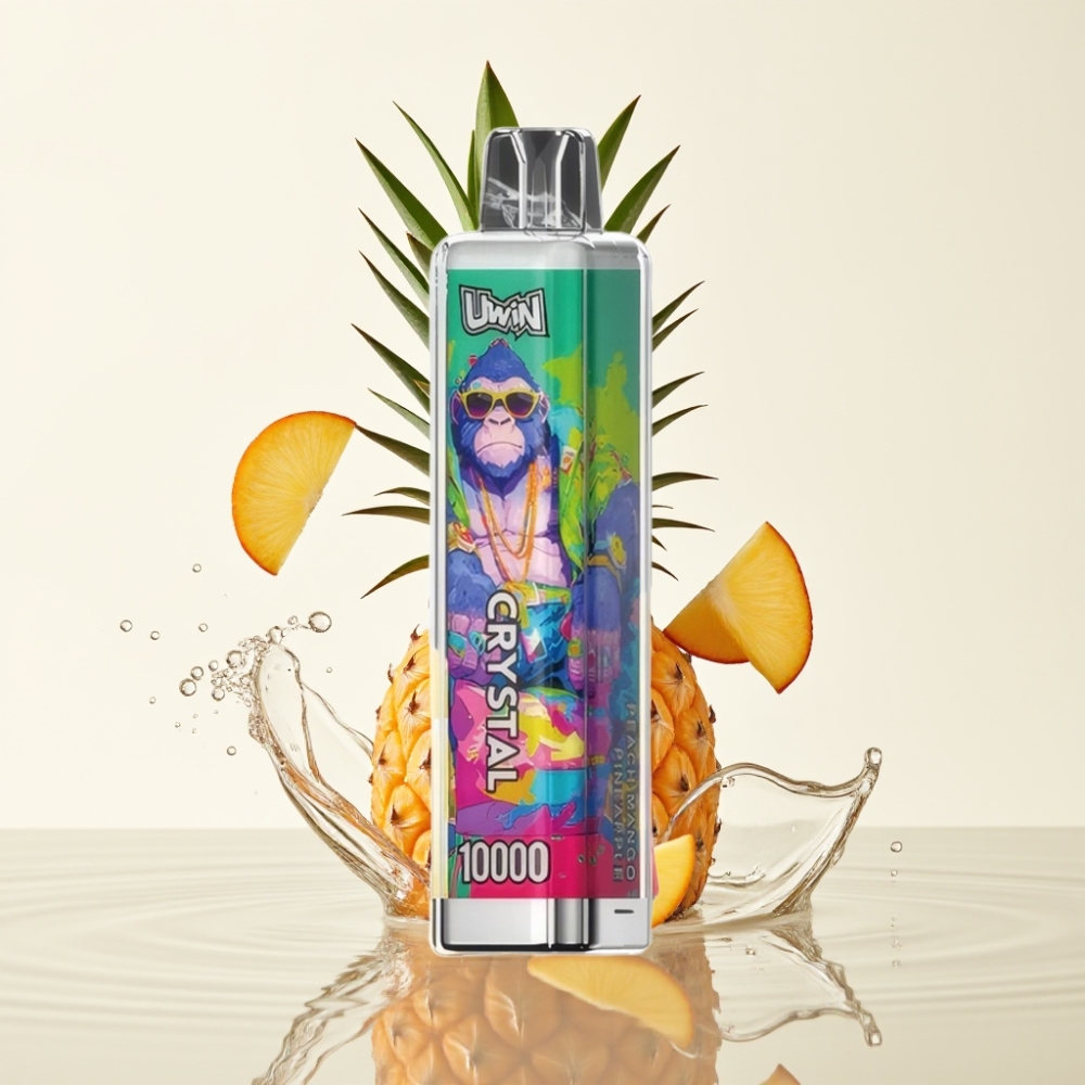 UWIN Crystal 10000 Puffs 18ml Perzik Mango Ananas RGB Type-C 0.8 Ohm