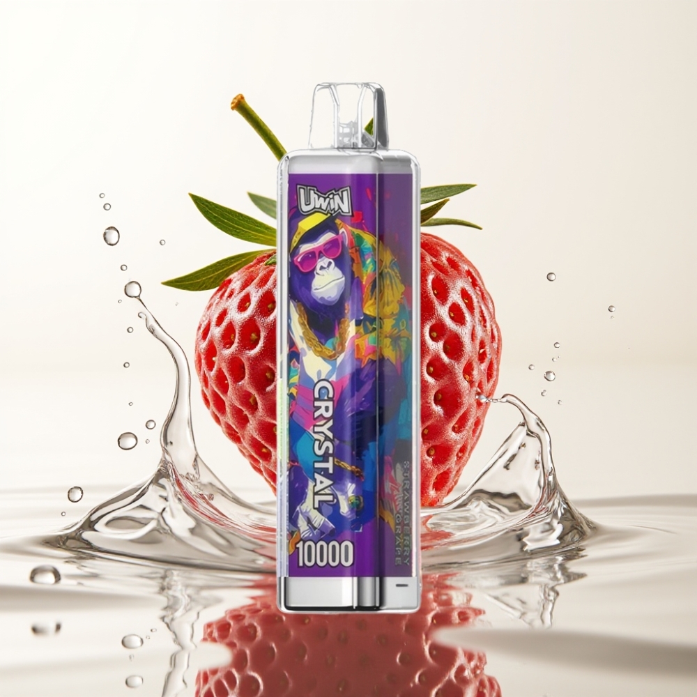 UWIN Crystal 10000 Puffs 18ml RGB Aardbei Druif Wegwerp Vape