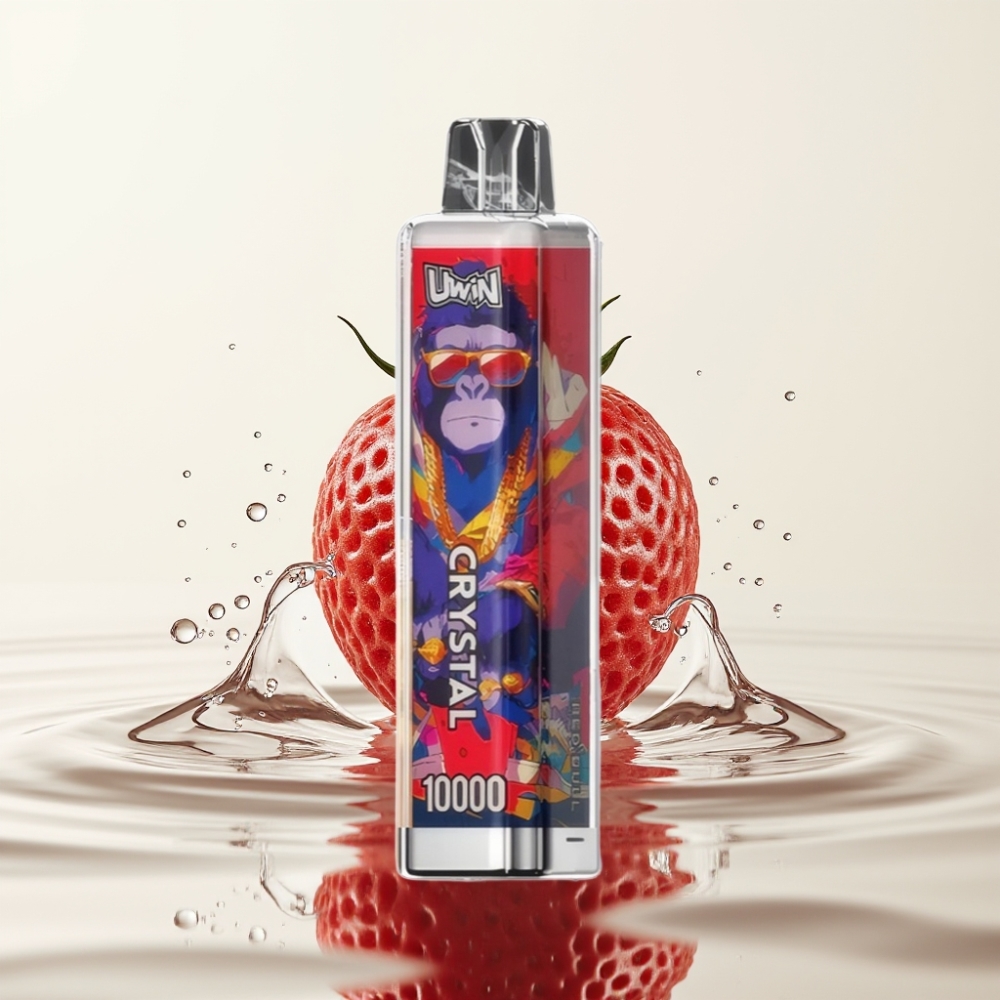 UWIN Crystal 10000 Puffs 18ml Rode Stier RGB Type-C Oplaadbaar