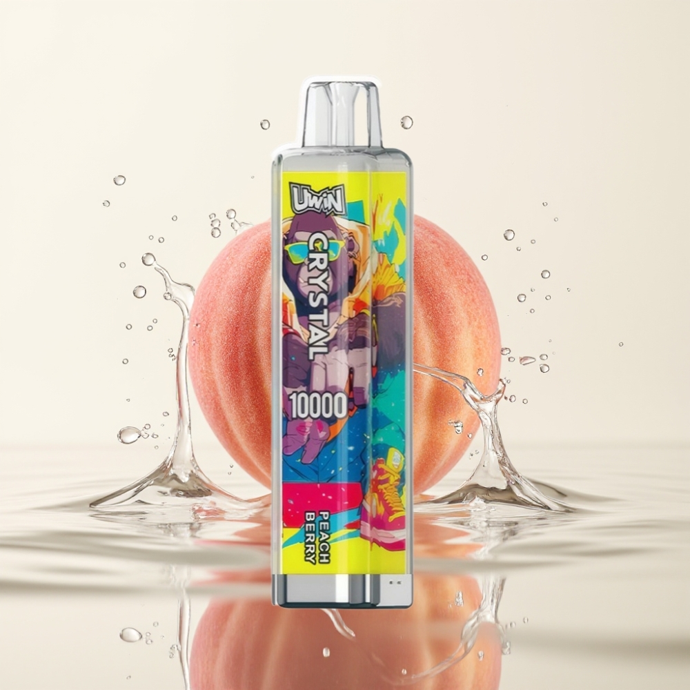 UWIN Crystal 10000 Puffs Perzik Bessen 18ml 650mAh Type-C RGB