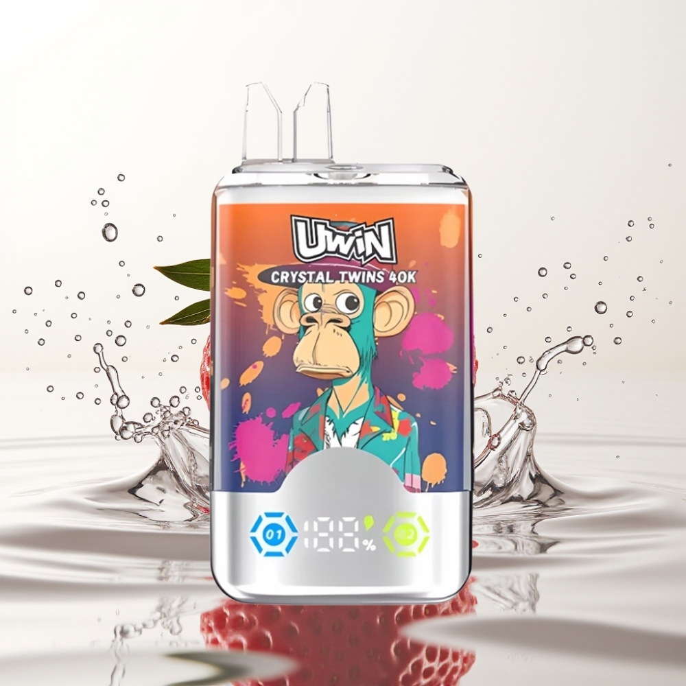UWIN Crystal Twins 40000 Puffs Dual Flavor 32ml Aardbei Framboos Kers Mr Blue