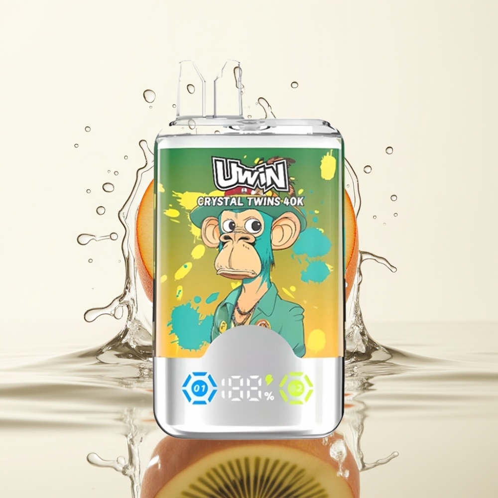 UWIN Crystal Twins 40000 Puffs Dual Flavor Kiwi Passievrucht Guave Dubbele Appel