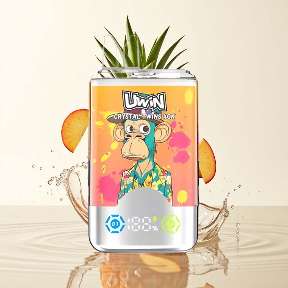 UWIN Crystal Twins 40000 Puffs Dubbel Aroma Perzik Mango Ananas Red Bull 32ml Type-C