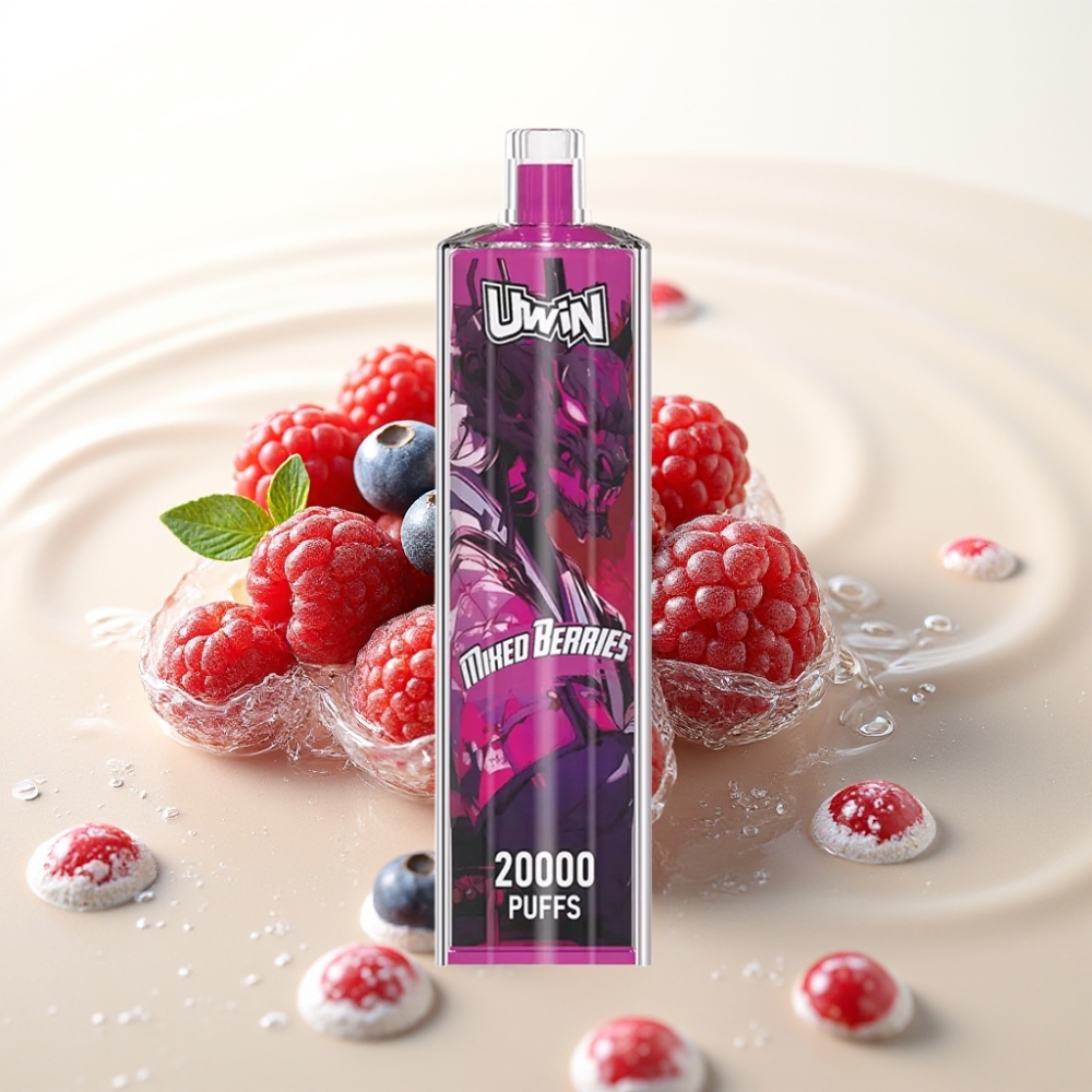 Uwin Shisha Hookah Crystal 20000 Puffs 22ml Mesh Coil Type-C Mixed Berries
