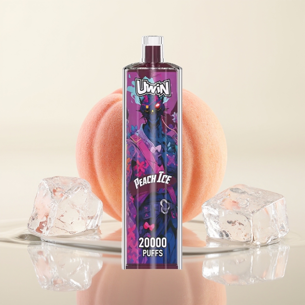 Uwin Shisha Hookah Crystal 20000 Puffs 22ml Peach Ice Mesh Coil Type-C