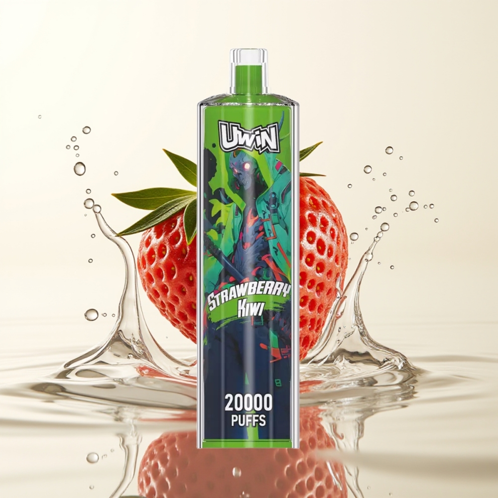 Uwin Shisha Hookah Crystal 20000 Puffs 22ml Strawberry Kiwi Mesh Coil Type-C
