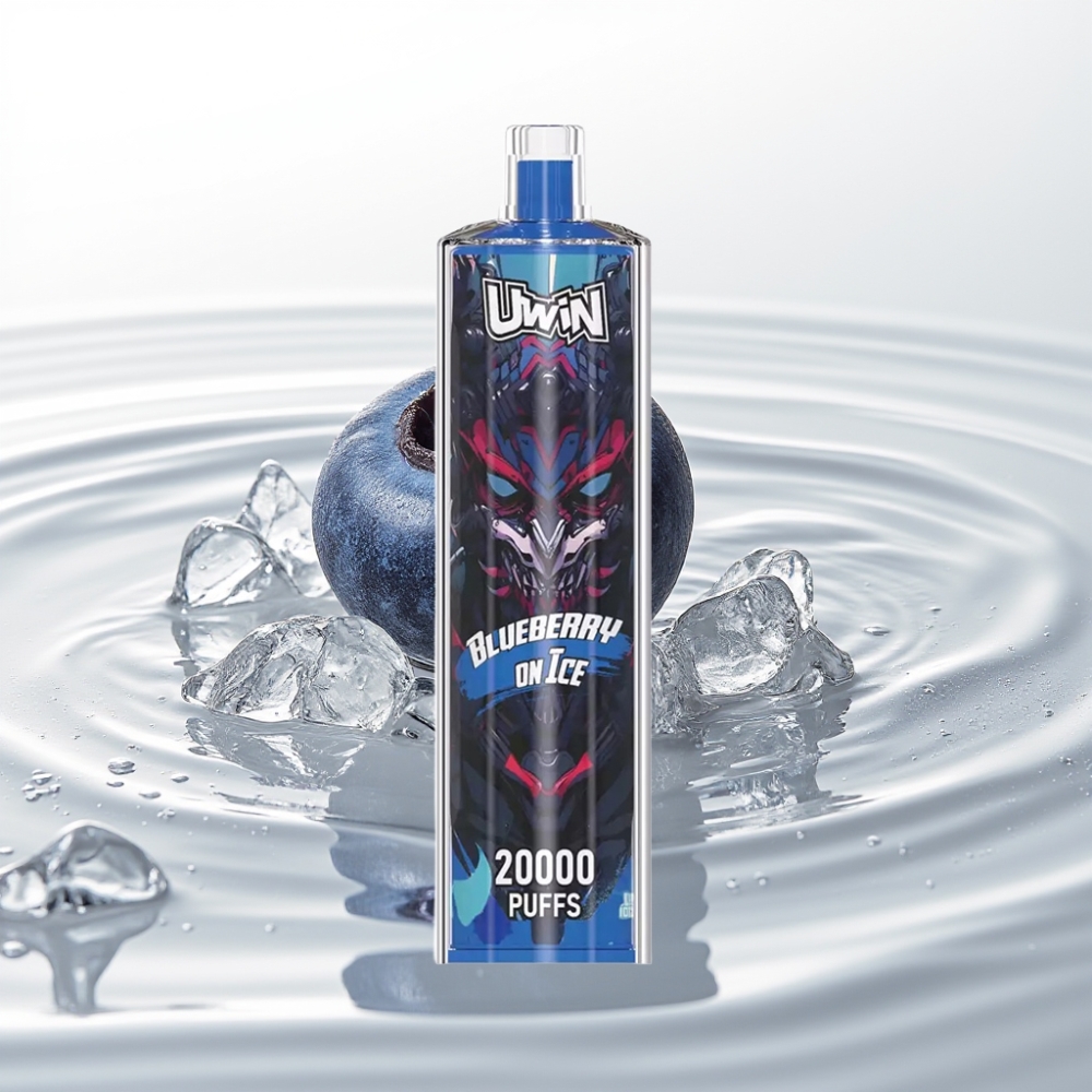 Uwin Shisha Hookah Crystal 20000 Puffs 22ml Type-C Blauwe Bes Op Ijs Mesh Coil