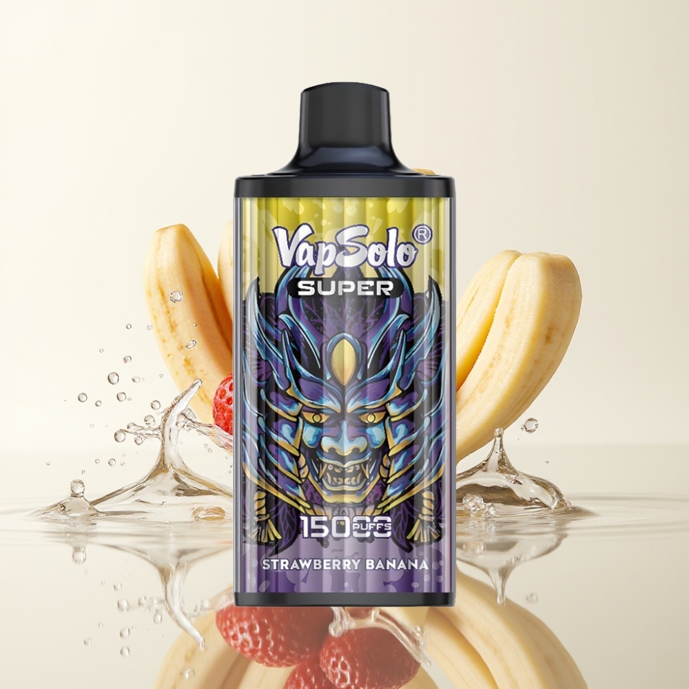 Vapsolo Super 15000 Puffs 40ml Aardbei Banaan 850mAh Type-C Mesh Coil